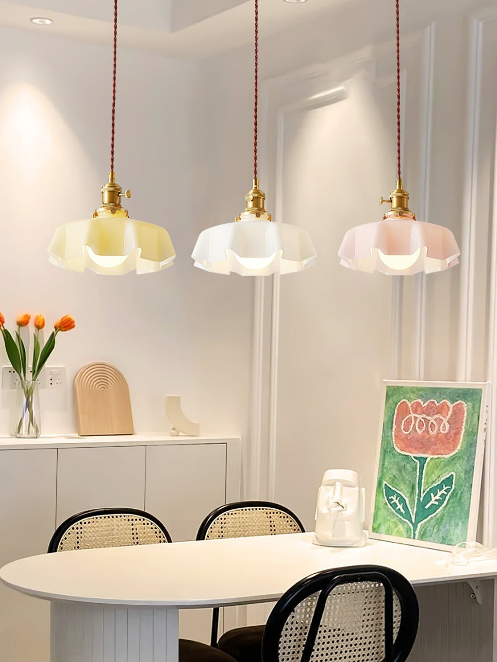 Lustra Lampe Pendante Fleur Française pour Salle à Manger - Neutralighting
