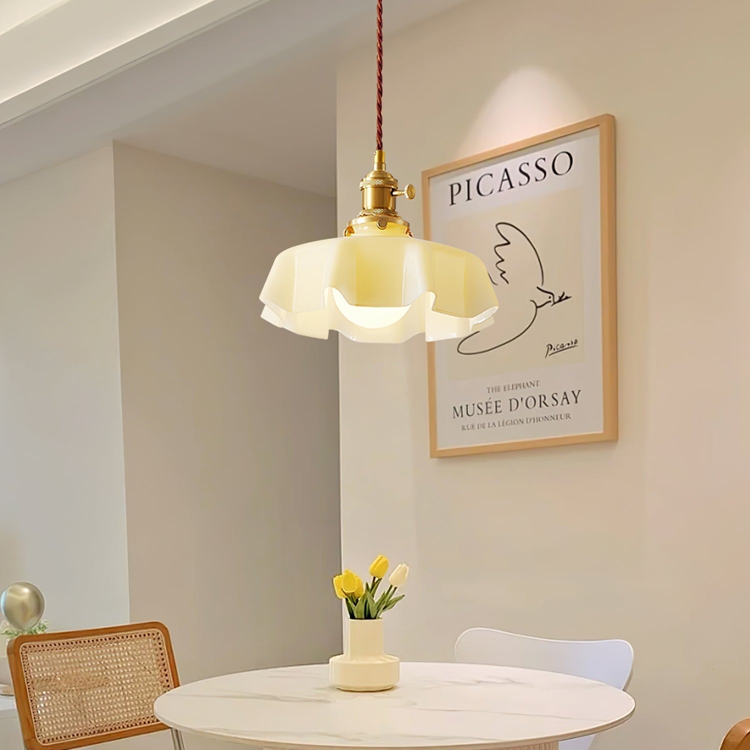 Lustra Lampe Pendante Fleur Française pour Salle à Manger - Neutralighting