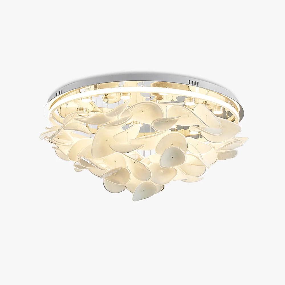 Lustra Lampe de plafond florale française en pétales pour maisons modernes - Neutralighting