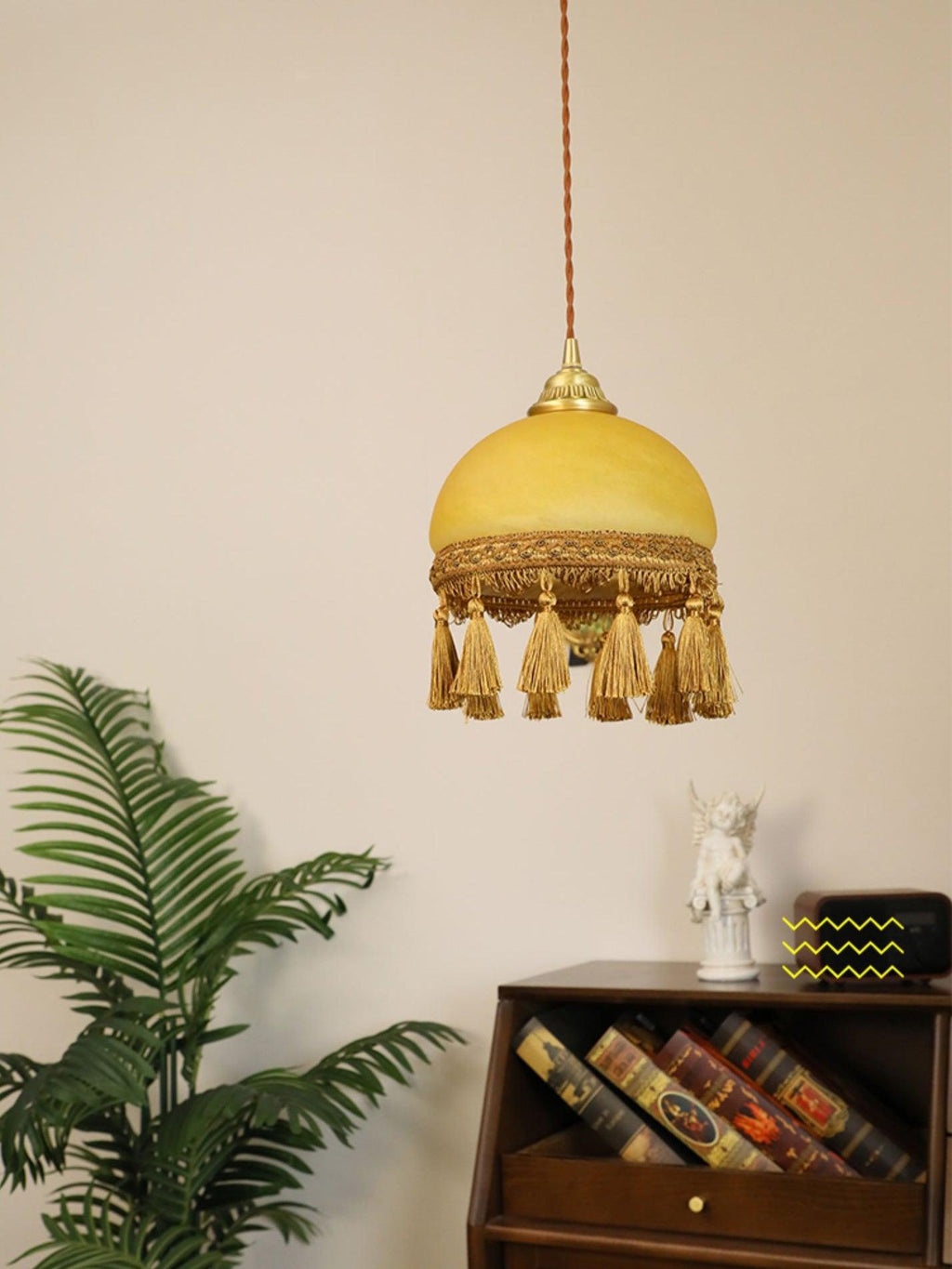 Sycaran Suspension en Tissu avec Franges et Guirlande - Neutralighting