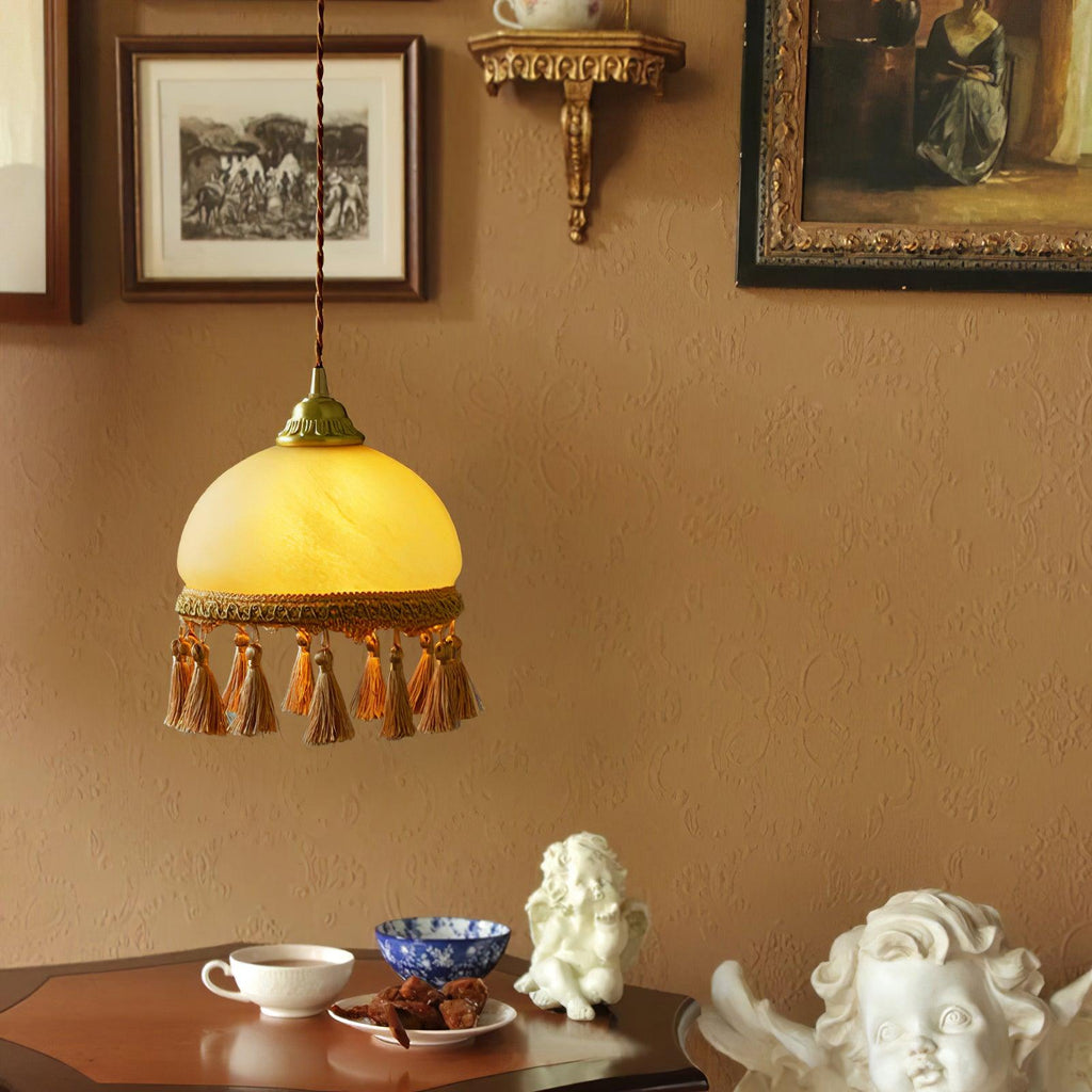 Sycaran Suspension en Tissu avec Franges et Guirlande - Neutralighting