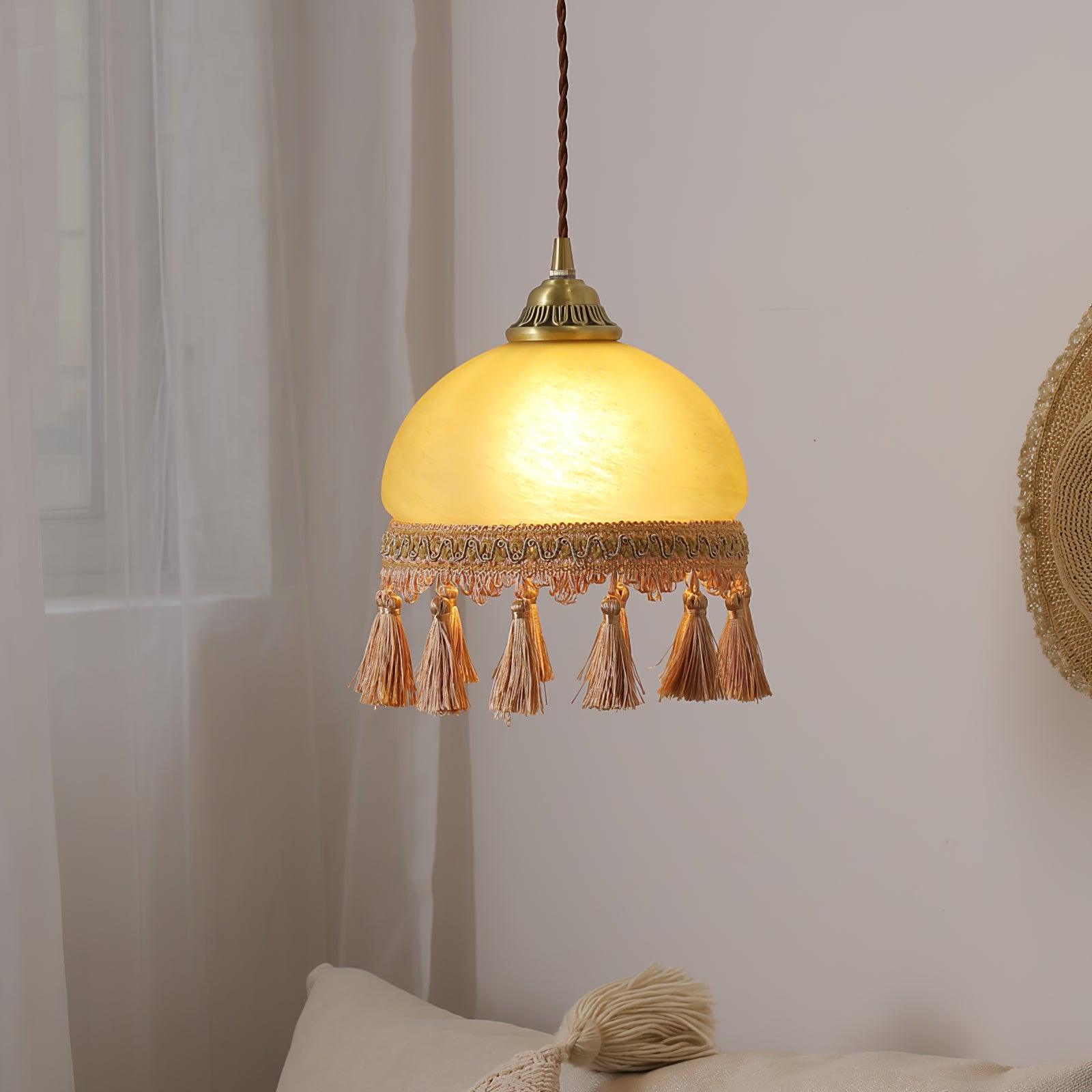 Fringe Suspension en Laiton avec Franges - Neutralighting