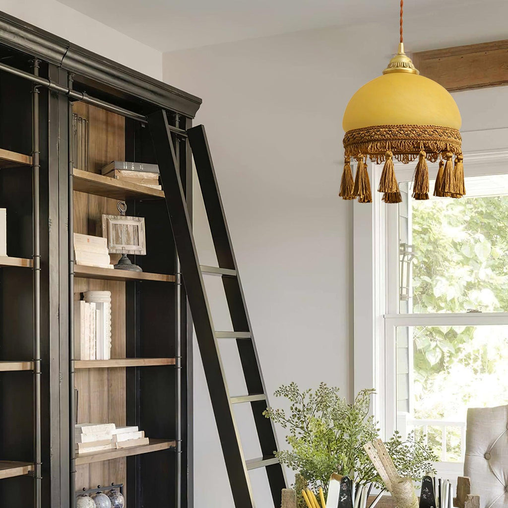 Sycaran Suspension en Tissu avec Franges et Guirlande - Neutralighting