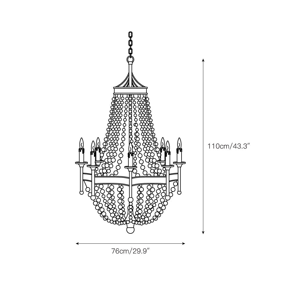 Zavela Lustre Cristal Perle Luxe Postmoderne - Neutralighting