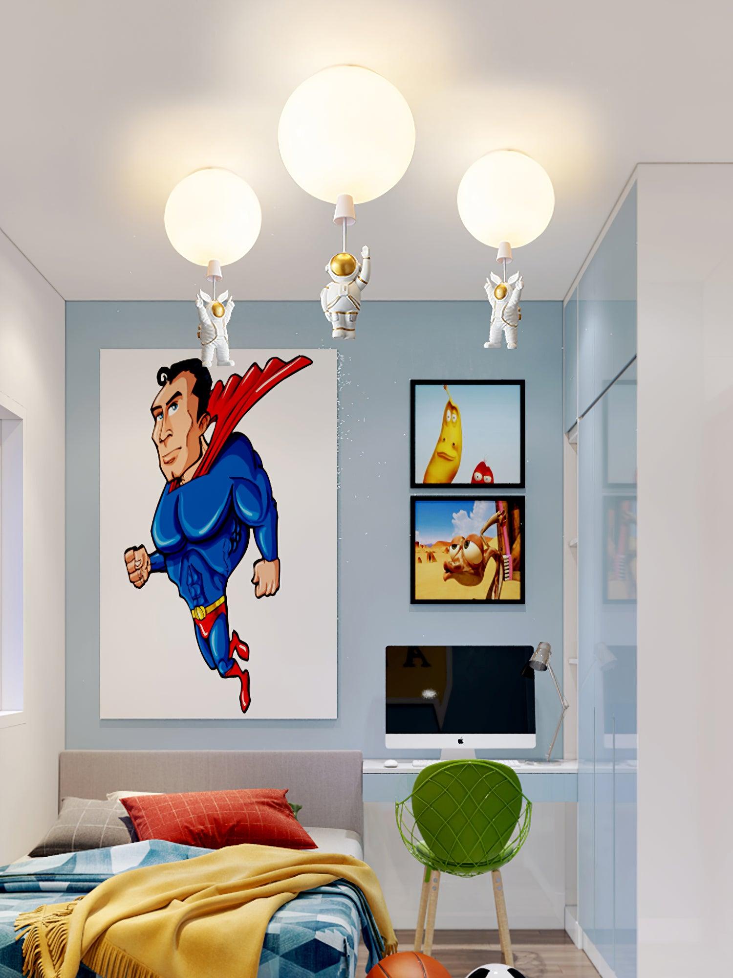 Solara Lampe Plafonnier Acrylique Ballon Astronaute - Neutralighting
