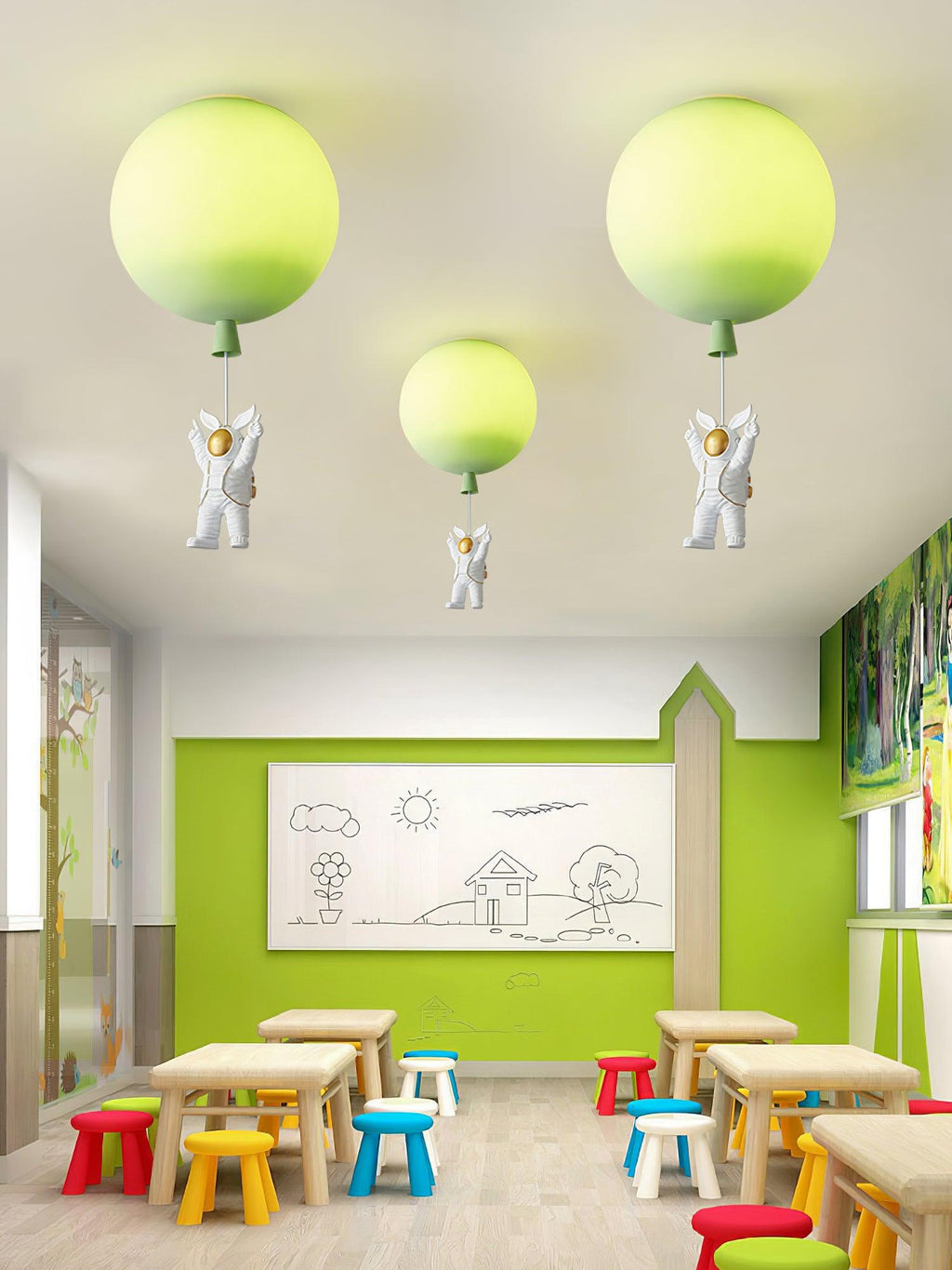 Solara Lampe Plafonnier Acrylique Ballon Astronaute - Neutralighting
