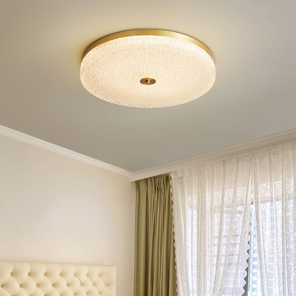 Solara Lumière de Plafond en Verre Givré Texturé Minimaliste - Neutralighting