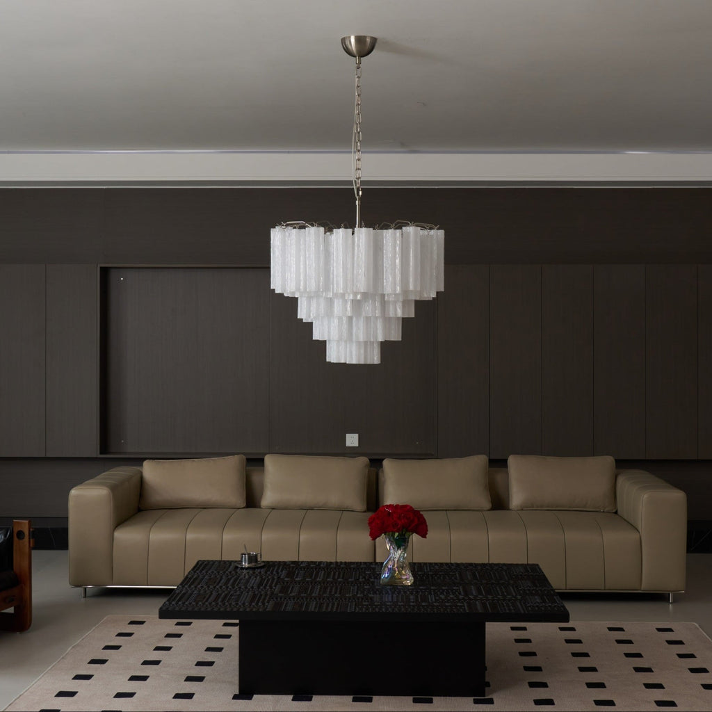 Aurora Chandelier en Verre Givré - Neutralighting