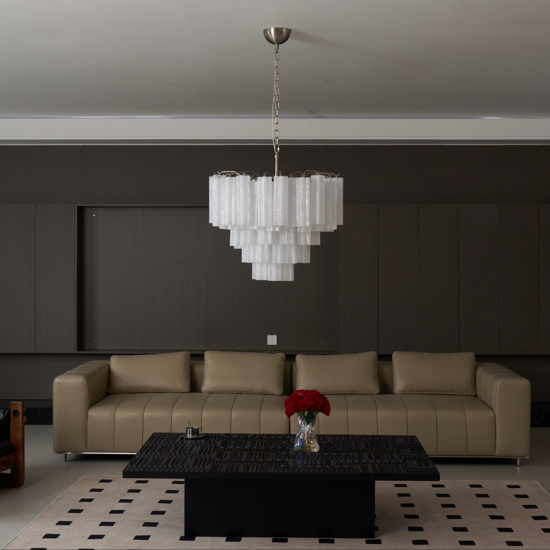 Aurora Chandelier en Verre Givré - Neutralighting