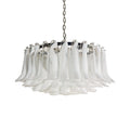 Aurora Chandelier Pétale en Verre de Murano Blanc Élégant - Neutralighting