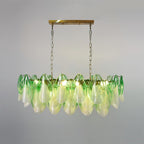 Fuchsia Lustre Pétales En Verre Vert Rosé - Neutralighting