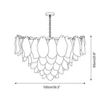 Fuchsia Lustre Pétales En Verre Vert Rosé - Neutralighting