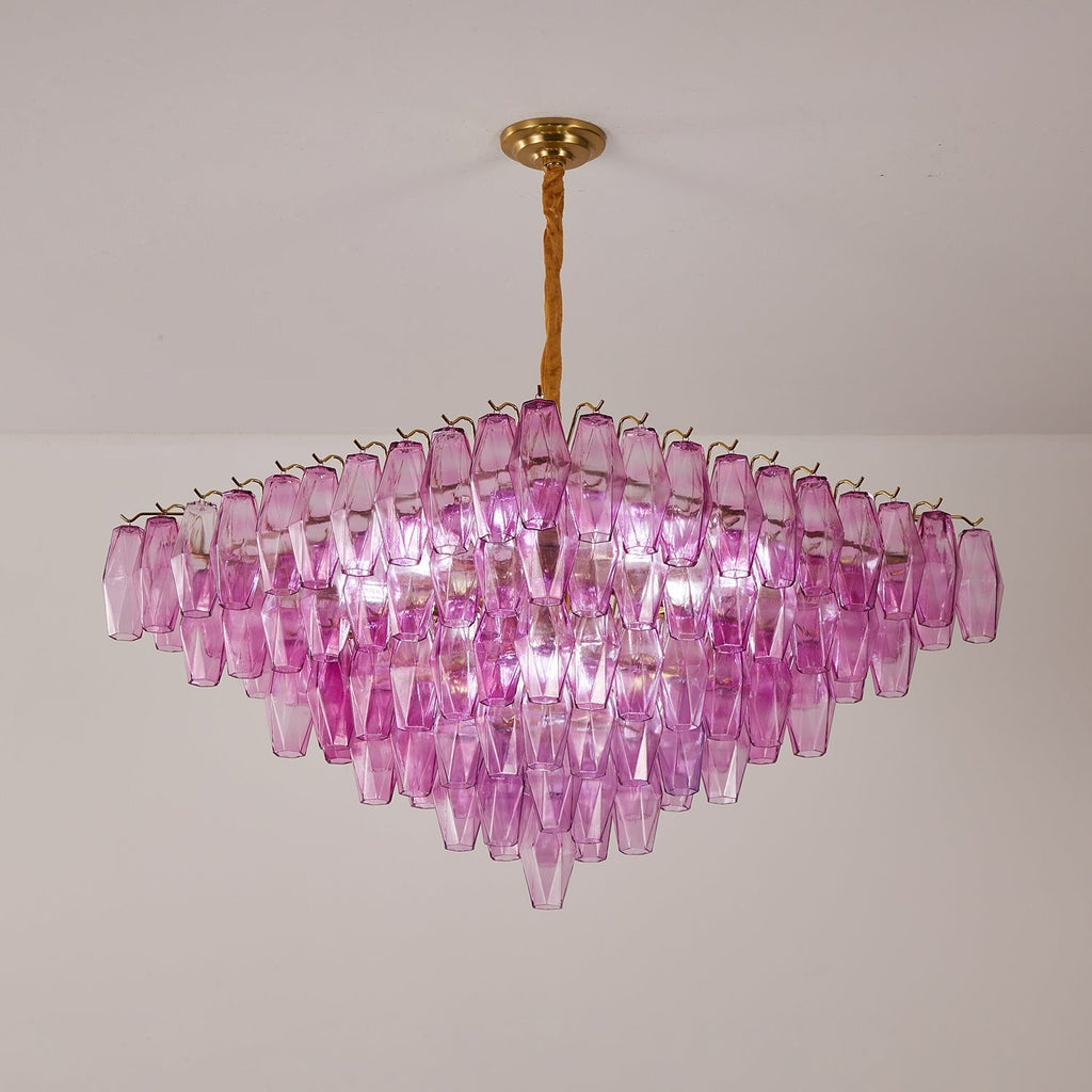 Aurora Lustre Fuchsia Prisme Inversé Pyramide - Neutralighting