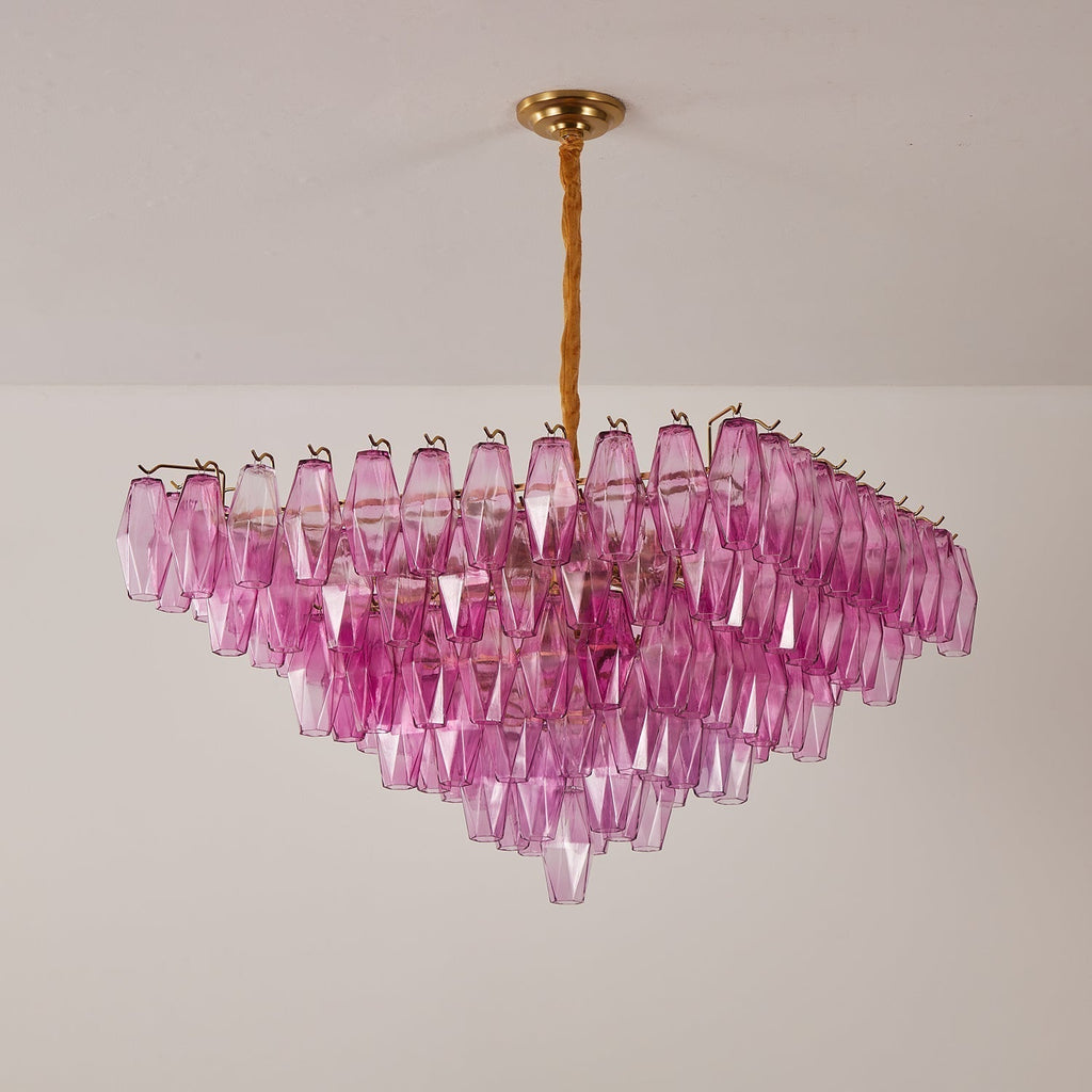 Aurora Lustre Fuchsia Prisme Inversé Pyramide - Neutralighting