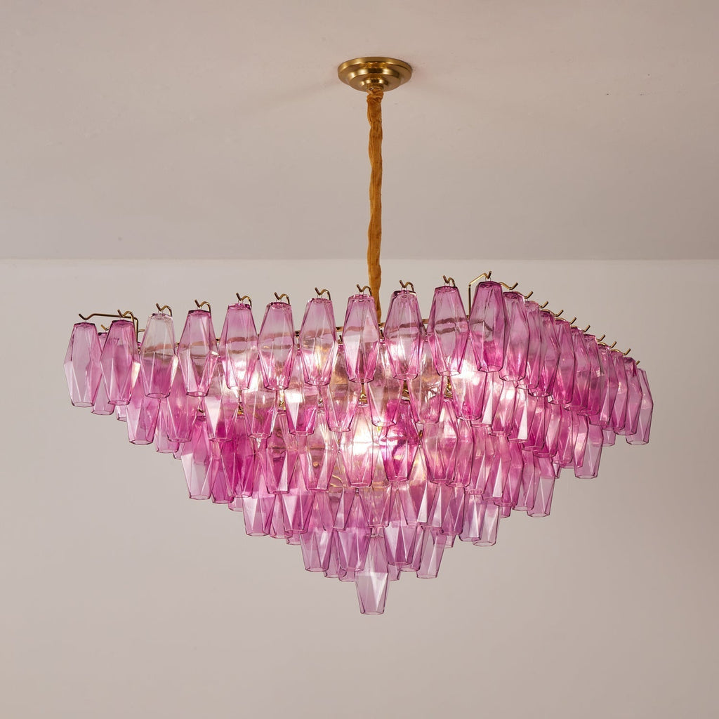Aurora Lustre Fuchsia Prisme Inversé Pyramide - Neutralighting