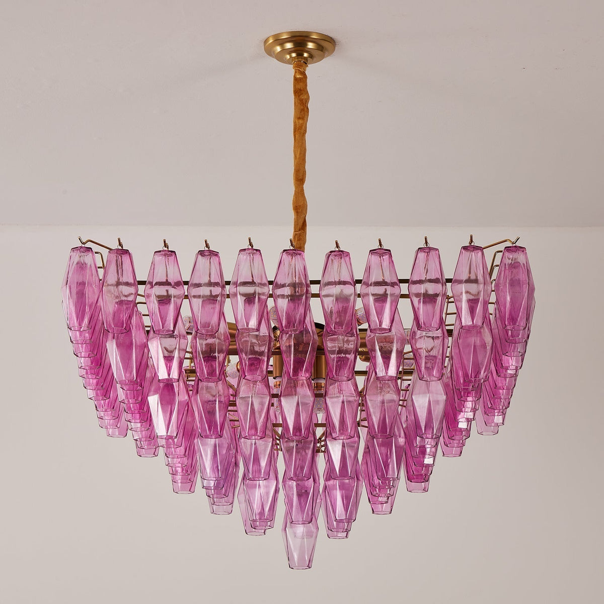 Aurora Lustre Fuchsia Prisme Inversé Pyramide - Neutralighting