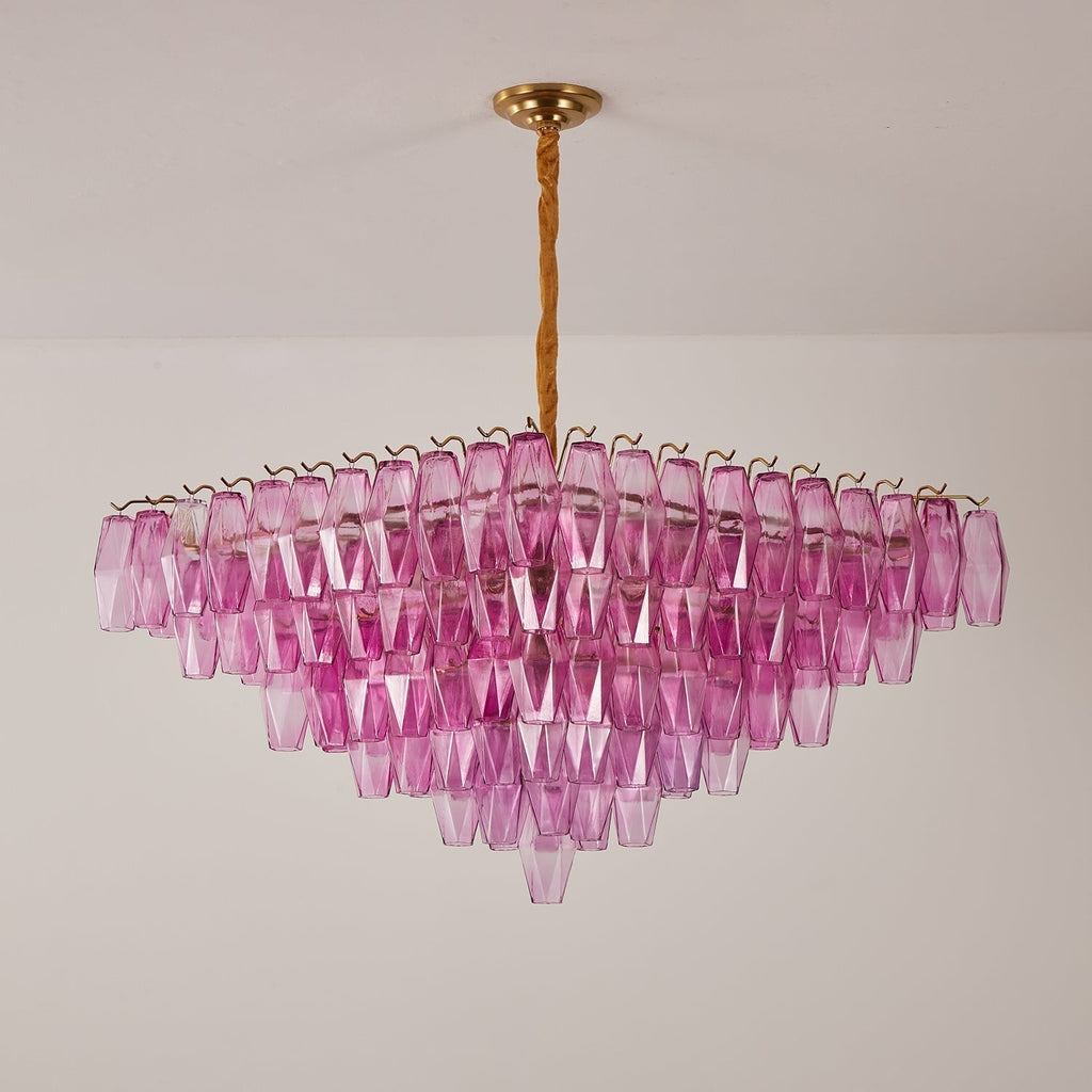 Aurora Lustre Fuchsia Prisme Inversé Pyramide - Neutralighting