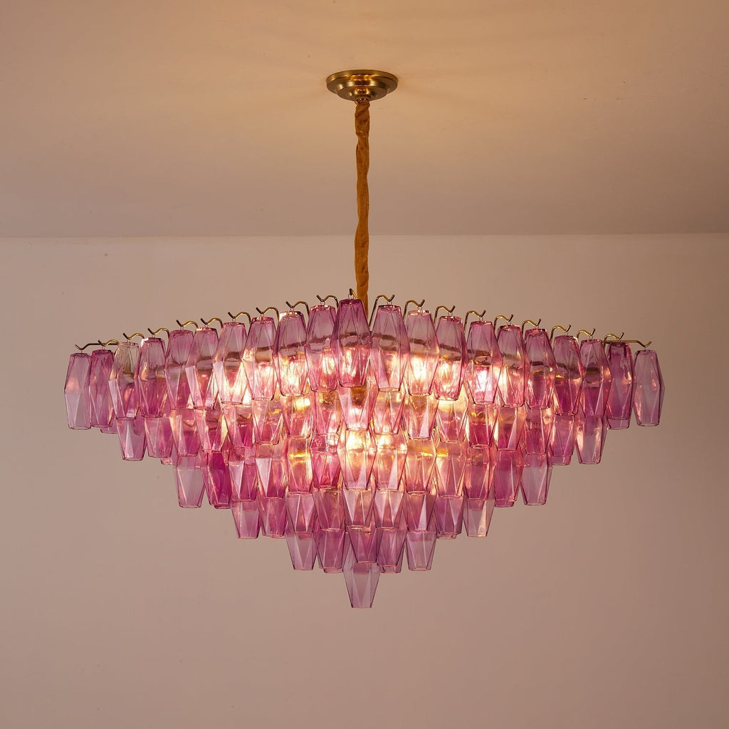 Aurora Lustre Fuchsia Prisme Inversé Pyramide - Neutralighting
