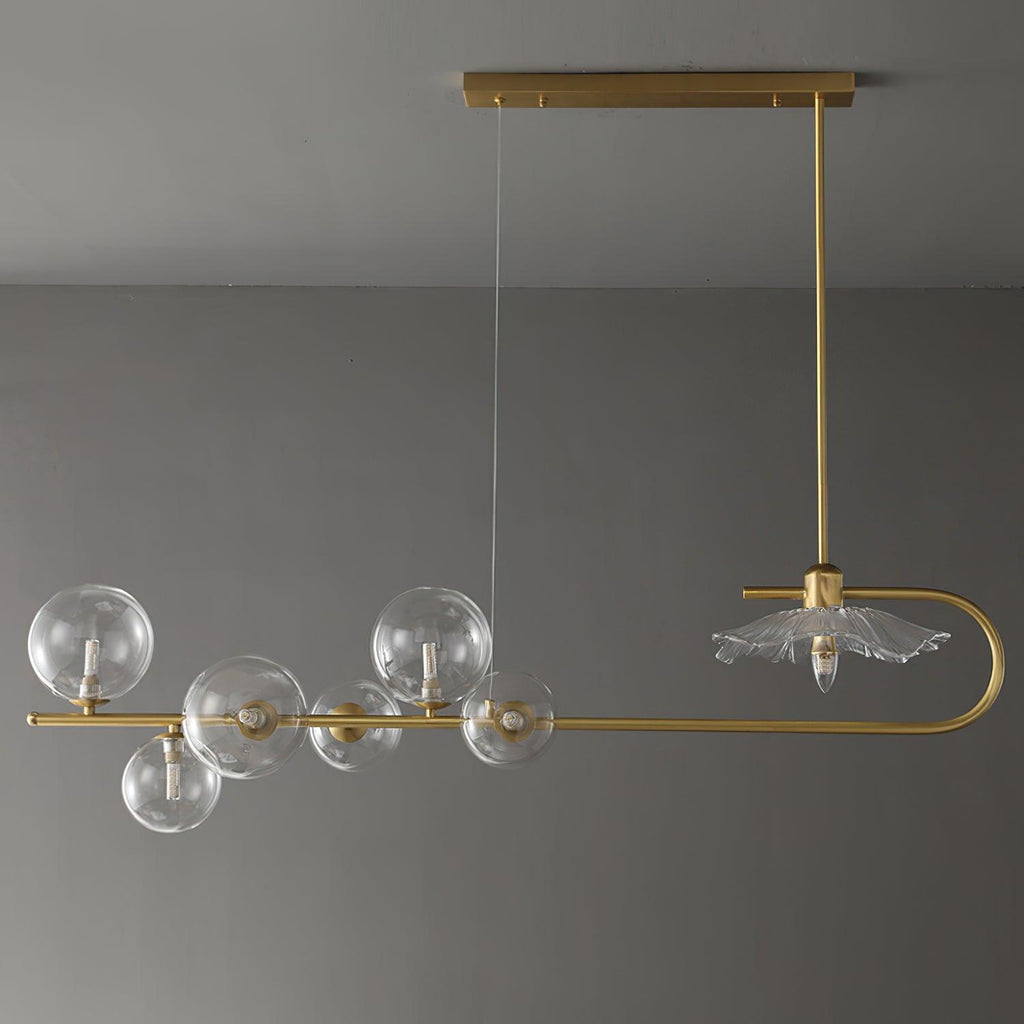 Lustra Suspension en Verre Doré Laiton - Neutralighting