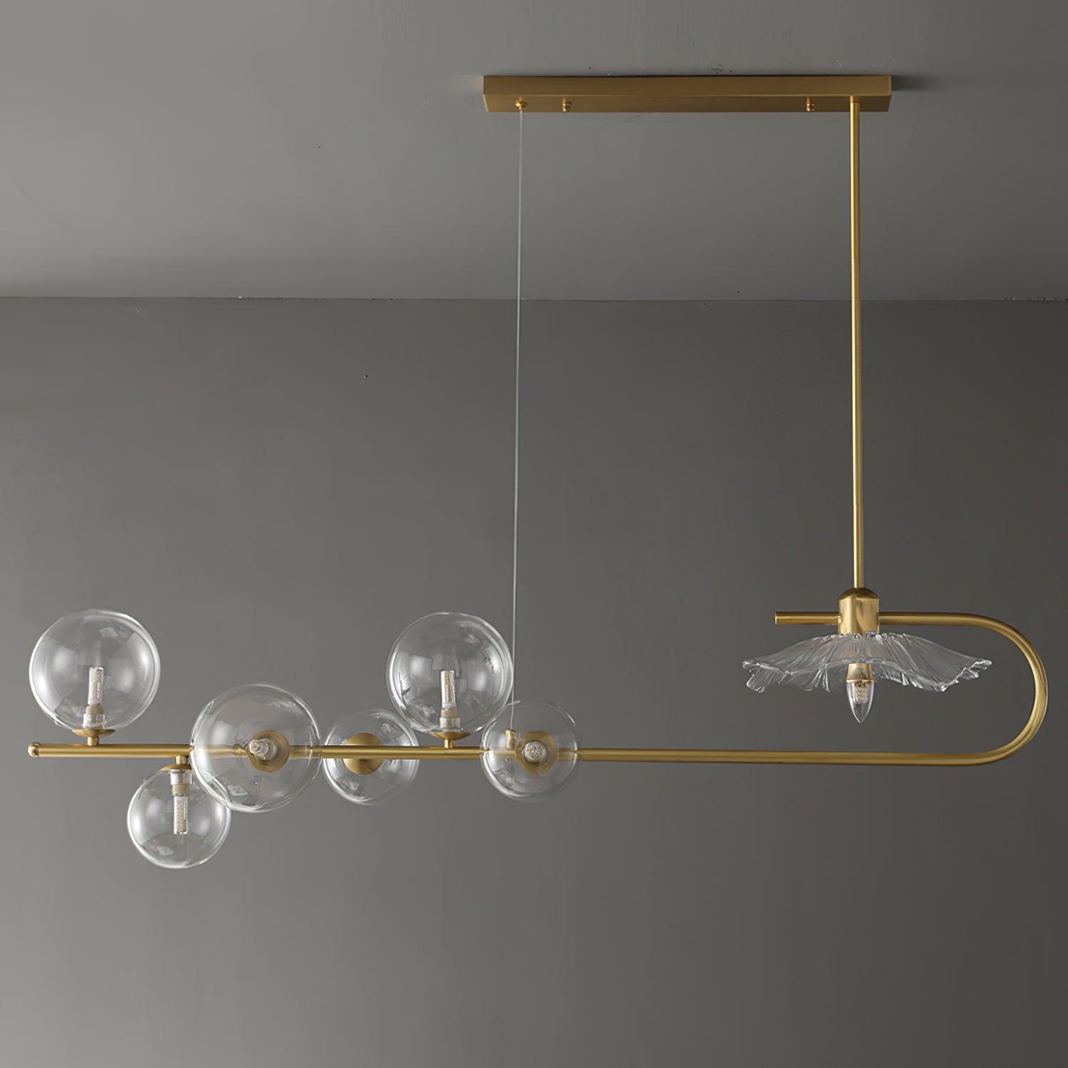 Lustra Suspension en Verre Doré Laiton - Neutralighting