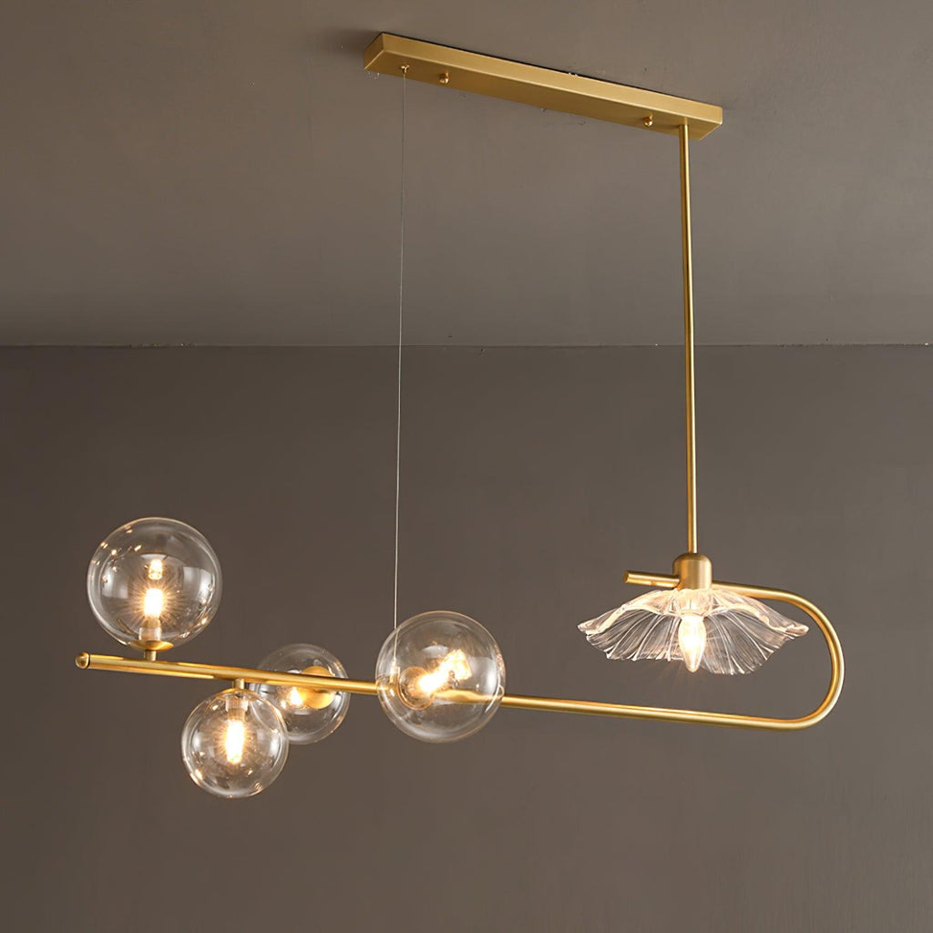 Lustra Suspension en Verre Doré Laiton - Neutralighting