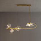 Lustra Suspension en Verre Doré Laiton - Neutralighting