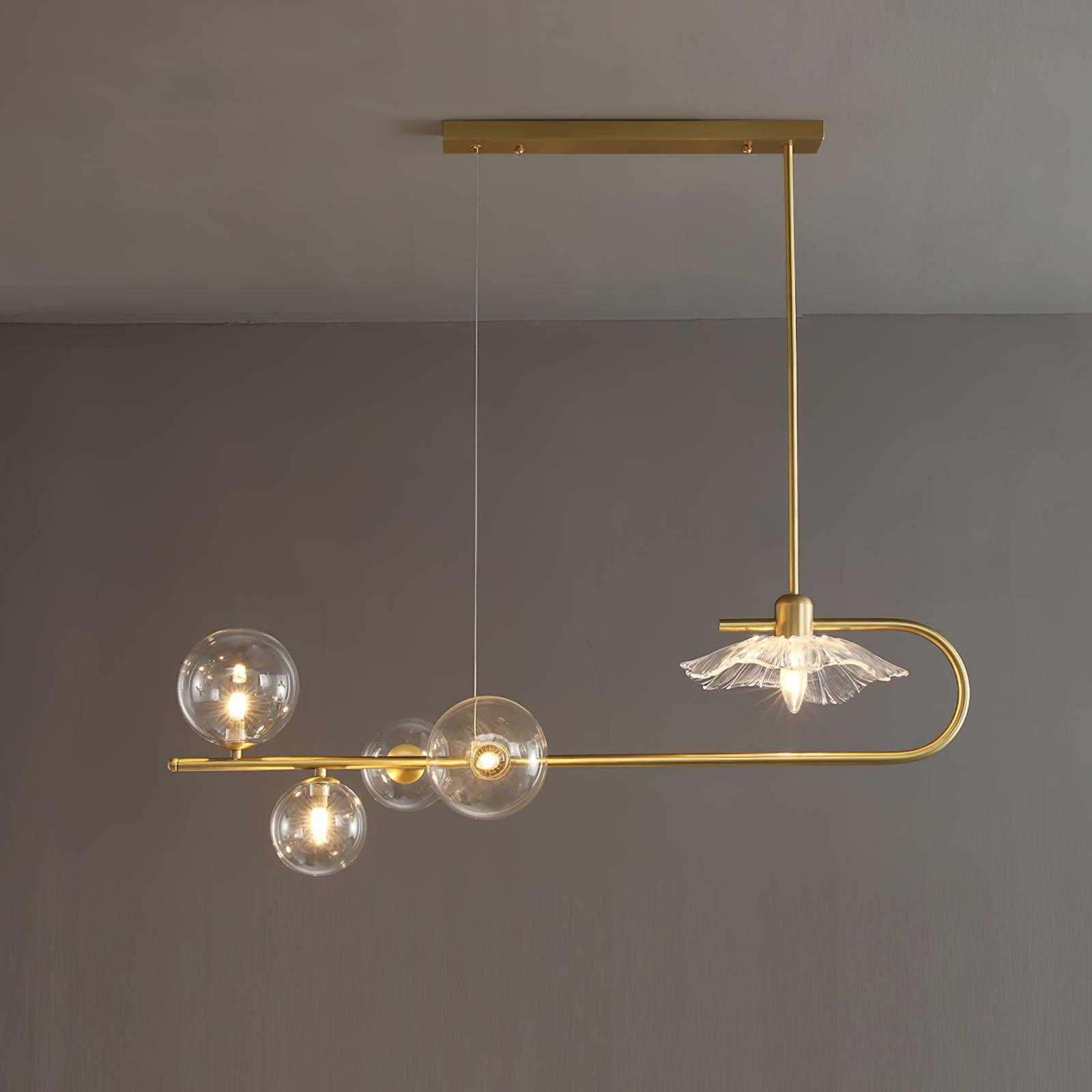 Lustra Suspension en Verre Doré Laiton - Neutralighting