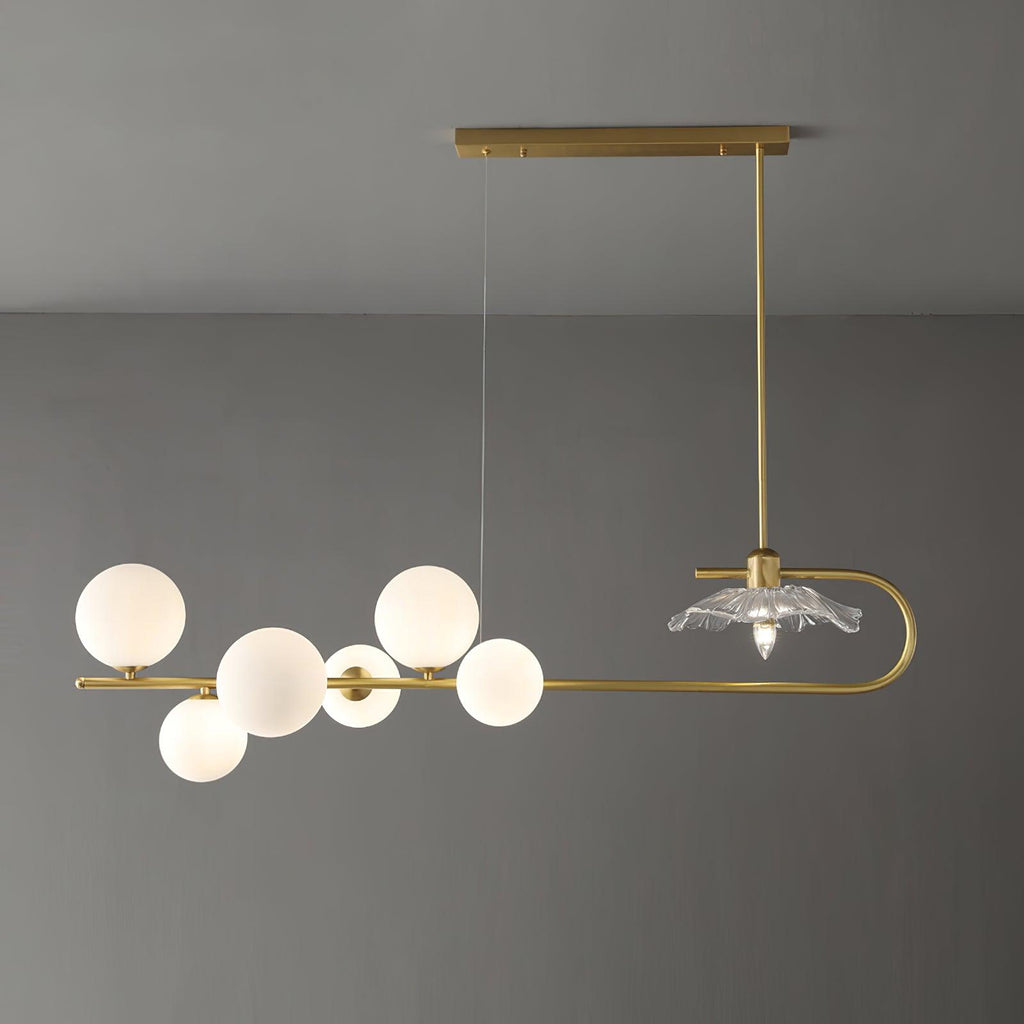 Lustra Suspension en Verre Doré Laiton - Neutralighting