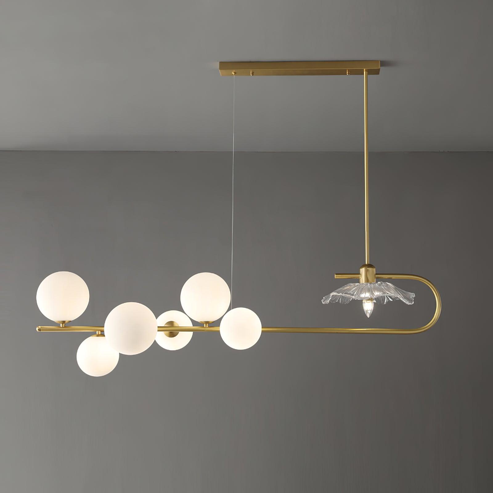 Lustra Suspension en Verre Doré Laiton - Neutralighting