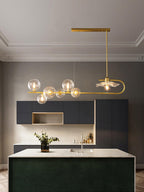 Lustra Suspension en Verre Doré Laiton - Neutralighting
