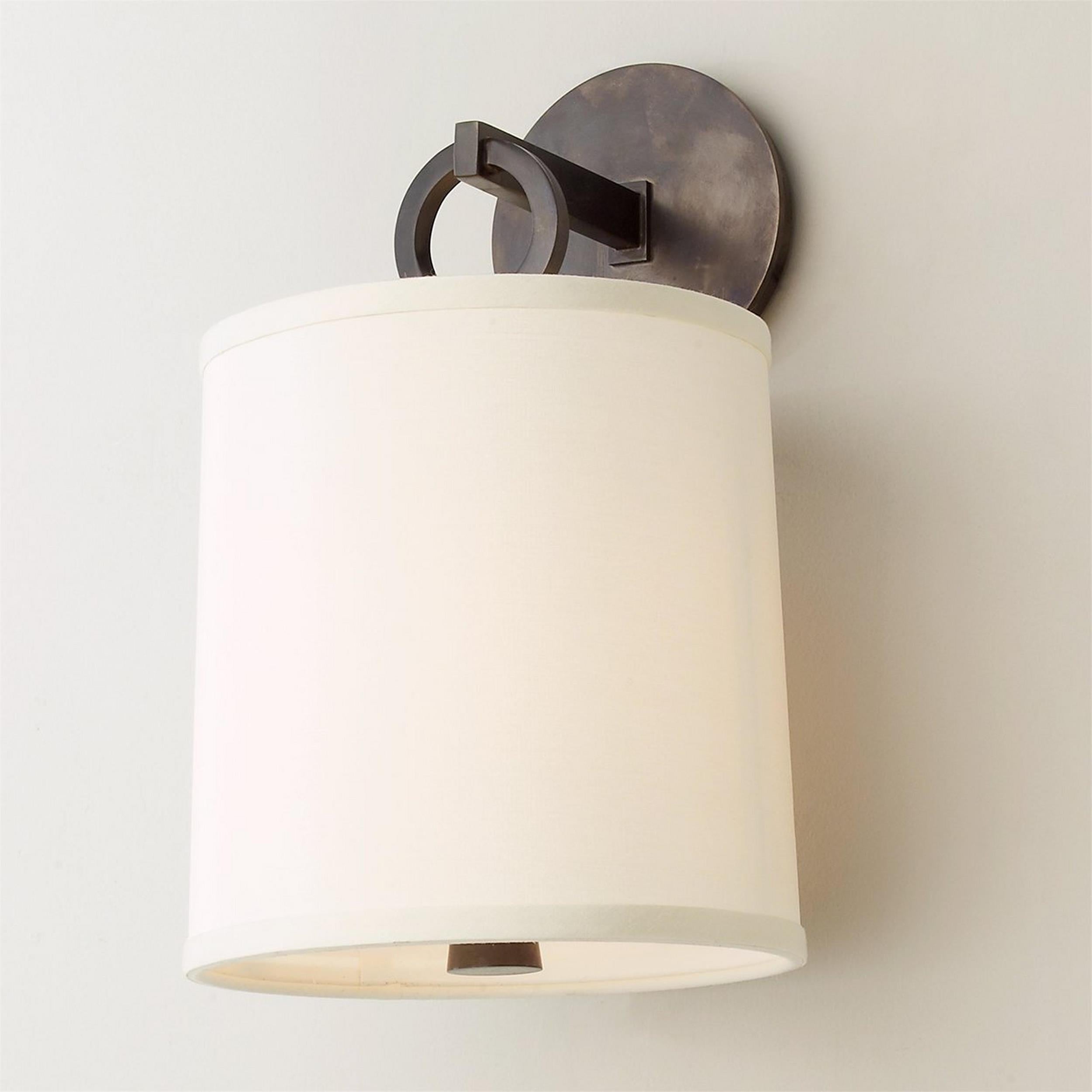 Iris Applique Murale Champêtre en Tissu Cylindrique - Neutralighting