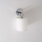 Iris Applique Murale Champêtre en Tissu Cylindrique - Neutralighting