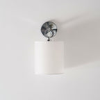 Iris Applique Murale Champêtre en Tissu Cylindrique - Neutralighting