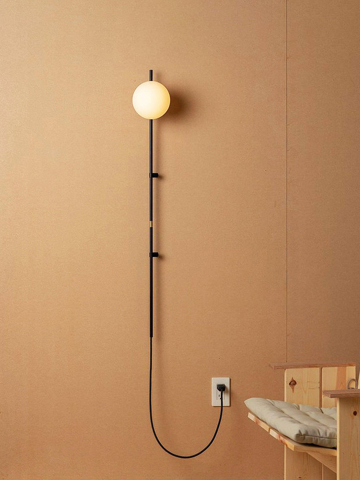 Curaeion Modern Minimalist Plug In Glass Wall Lamp - Neutralighting