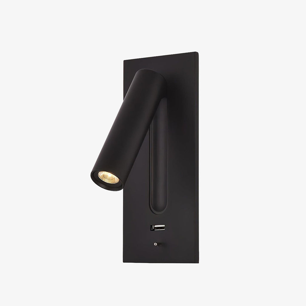 Aare Moderne Minimaliste Chevet USB Noir Luminaire Mural - Neutralighting