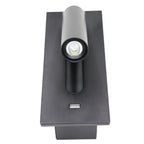 Aare Moderne Minimaliste Chevet USB Noir Luminaire Mural - Neutralighting