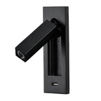 Aare Moderne Minimaliste Chevet USB Noir Luminaire Mural - Neutralighting