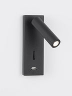 Aare Moderne Minimaliste Chevet USB Noir Luminaire Mural - Neutralighting