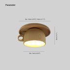 Arisha Moderne Bois Tasse Plafonnier Chambre à Coucher - Neutralighting