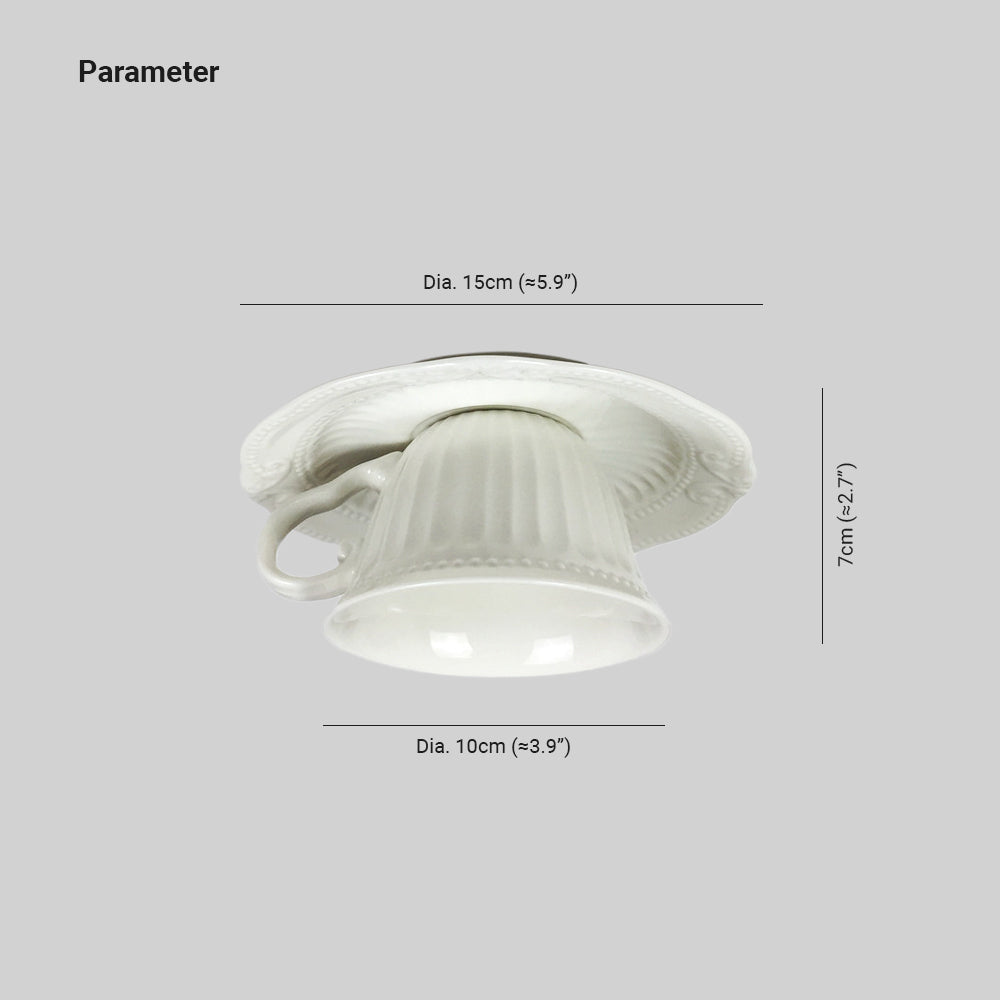 Arisha Britannique Thé Tasse Céramique Plafonnier Salon - Neutralighting