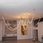 Lustra Chandelier Cristal Doré LED 3-Lignes - Neutralighting