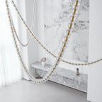 Lustra Chandelier Cristal Doré LED 3-Lignes - Neutralighting