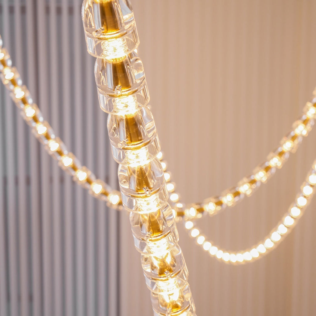Lustra Chandelier Cristal Doré LED 3-Lignes - Neutralighting