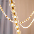 Lustra Chandelier Cristal Doré LED 3-Lignes - Neutralighting