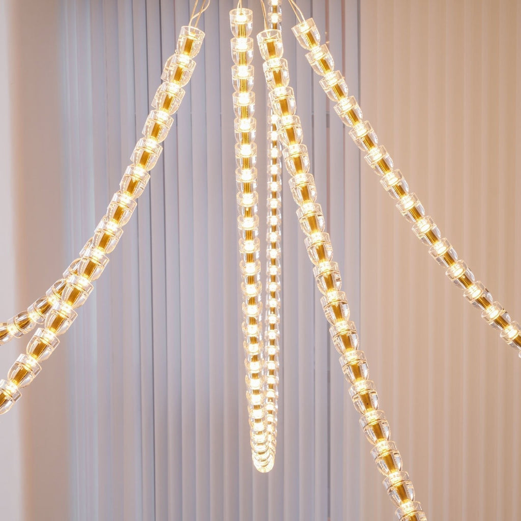 Lustra Chandelier Cristal Doré LED 3-Lignes - Neutralighting