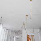 Lustra Chandelier Cristal Doré LED 3-Lignes - Neutralighting