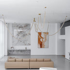 Lustra Chandelier Cristal Doré LED 3-Lignes - Neutralighting