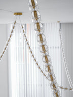 Lustra Chandelier Cristal Doré LED 3-Lignes - Neutralighting