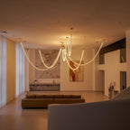 Lustra Chandelier Cristal Doré LED 3-Lignes - Neutralighting
