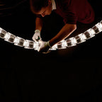 Lustra Chandelier Cristal Doré LED 3-Lignes - Neutralighting